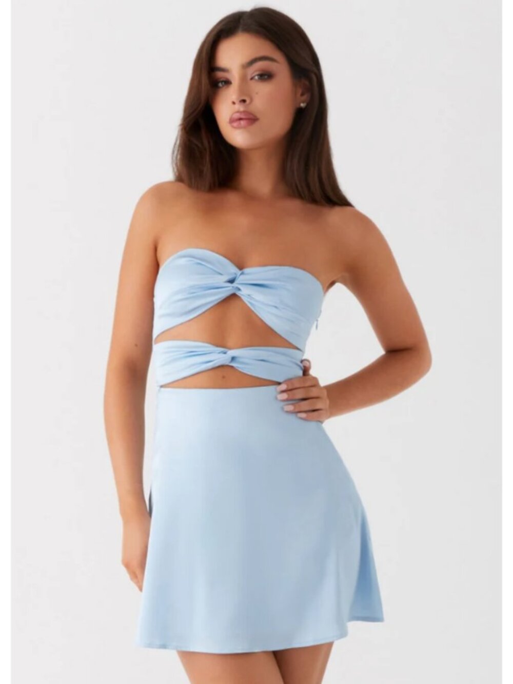 Peppermayo Tianna mini dress in Ice Blue, Size 12